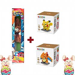 Easter box 2023 με λαμπάδα Pokemon LOZ miniblocks